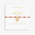Joma Jewellery A Little Birthstone January Garnet Gold Bracelet