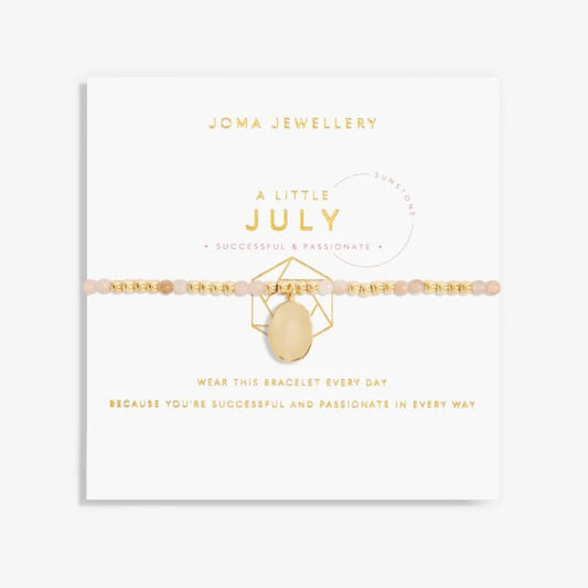 Joma Jewellery A Little Birthstone July Sunstone Gold Bracelet
