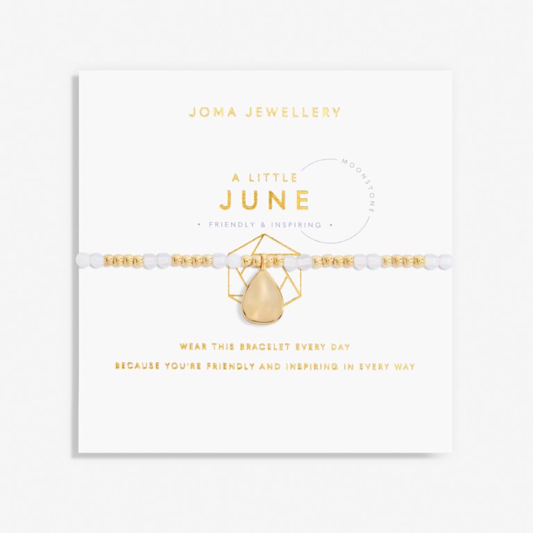 Joma Jewellery A Little Birthstone June Moonstone Gold Bracelet