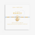 Joma Jewellery A Little Birthstone March Aqua Crystal Gold Bracelet