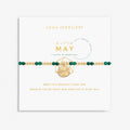 Joma Jewellery A Little Birthstone May Green Agate Gold Bracelet