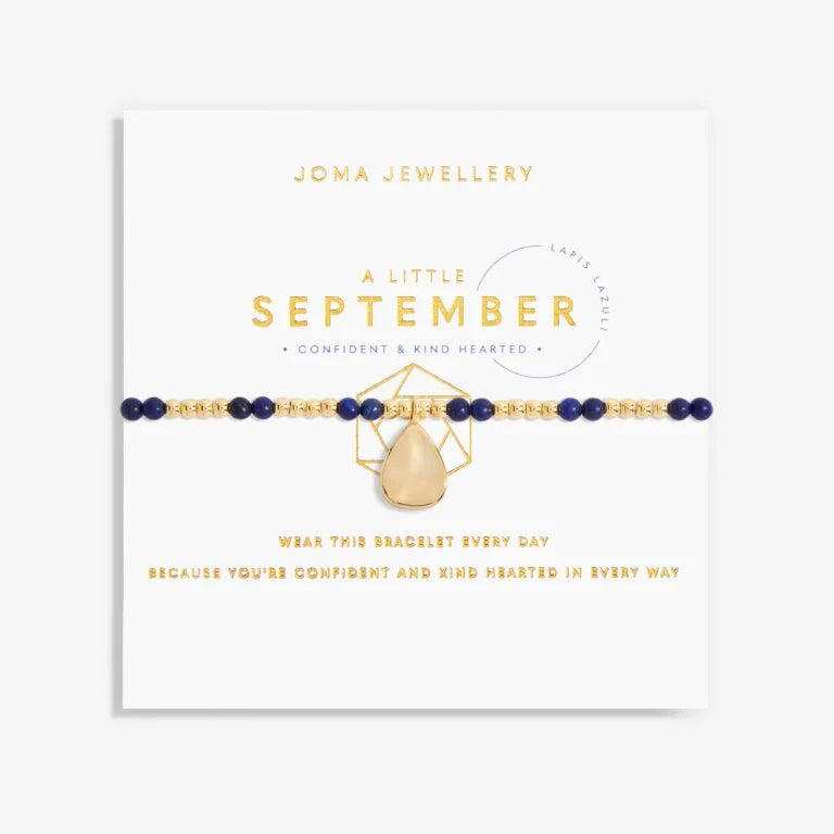Joma Jewellery A Little Birthstone September Lapis Lazuli  Gold Bracelet