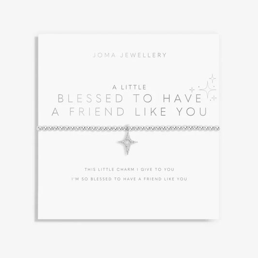 Joma Jewellery A Little Blessed To Have A Friend Like You Silver Bracelet