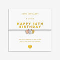Joma Jewellery A Little Charmed Moments Happy 16th Birthday Silver, Gold & Rose Gold Plated Bracelet