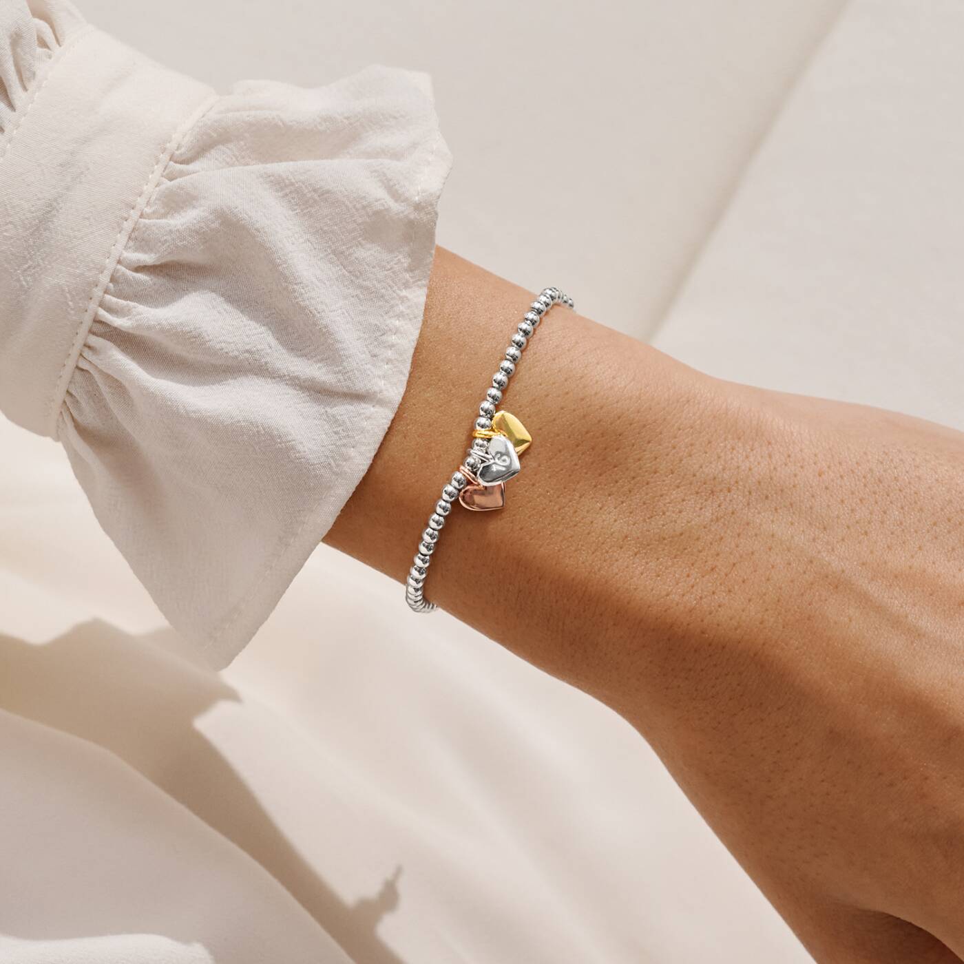 Joma Jewellery A Little Charmed Moments Happy 16th Birthday Silver, Gold & Rose Gold Plated Bracelet