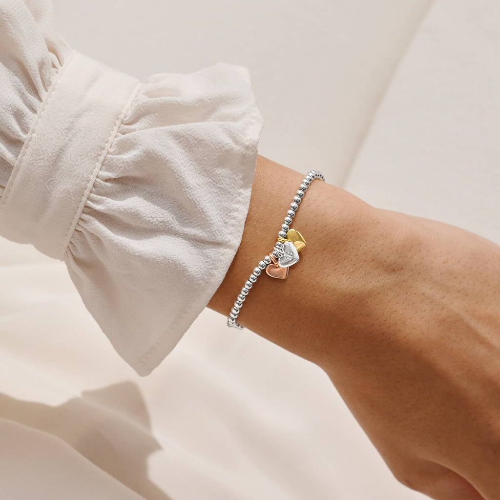 Joma Jewellery A Little Charmed Moments Happy 18th Birthday Silver, Gold & Rose Gold Plated Bracelet