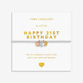 Joma Jewellery A Little Charmed Moments Happy 21st Birthday Silver, Gold & Rose Gold Plated Bracelet