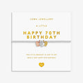 Joma Jewellery A Little Charmed Moments Happy 70Th Birthday Silver, Gold & Rose Gold Plated Bracelet