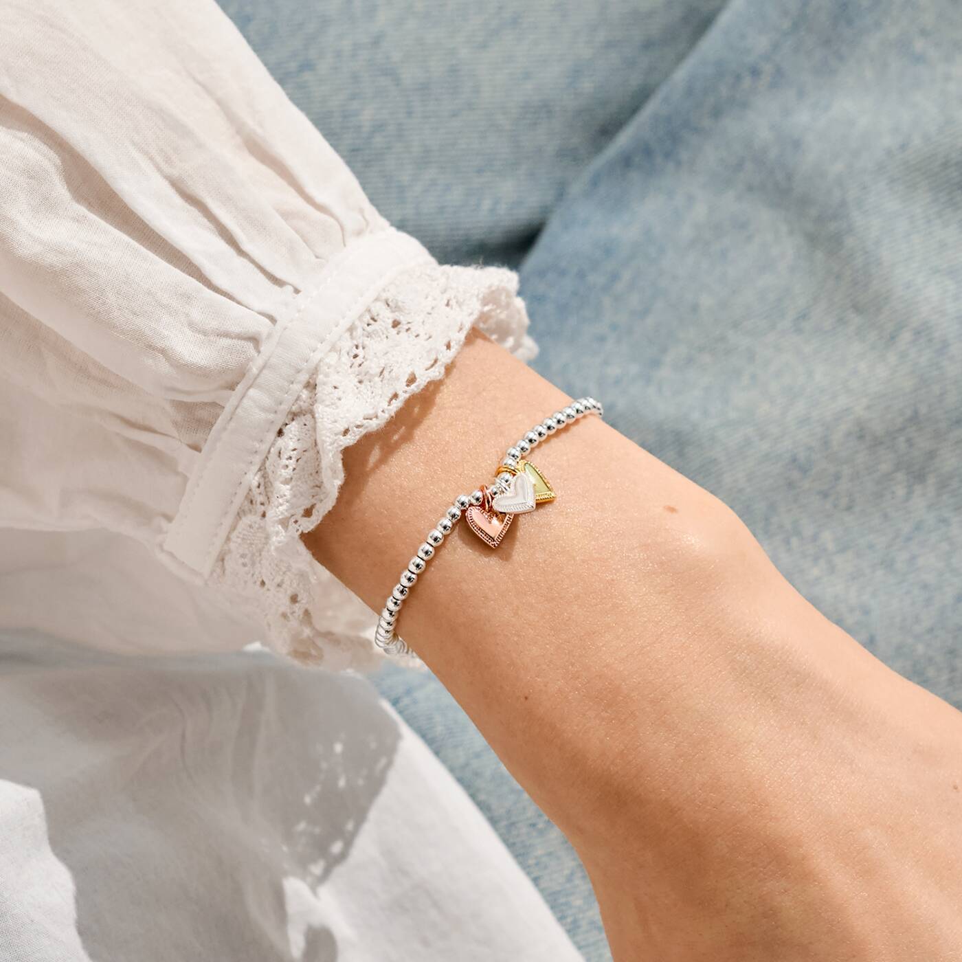 Joma Jewellery A Little Charmed Moments New Chapter Silver, Gold & Rose Gold Plated Bracelet