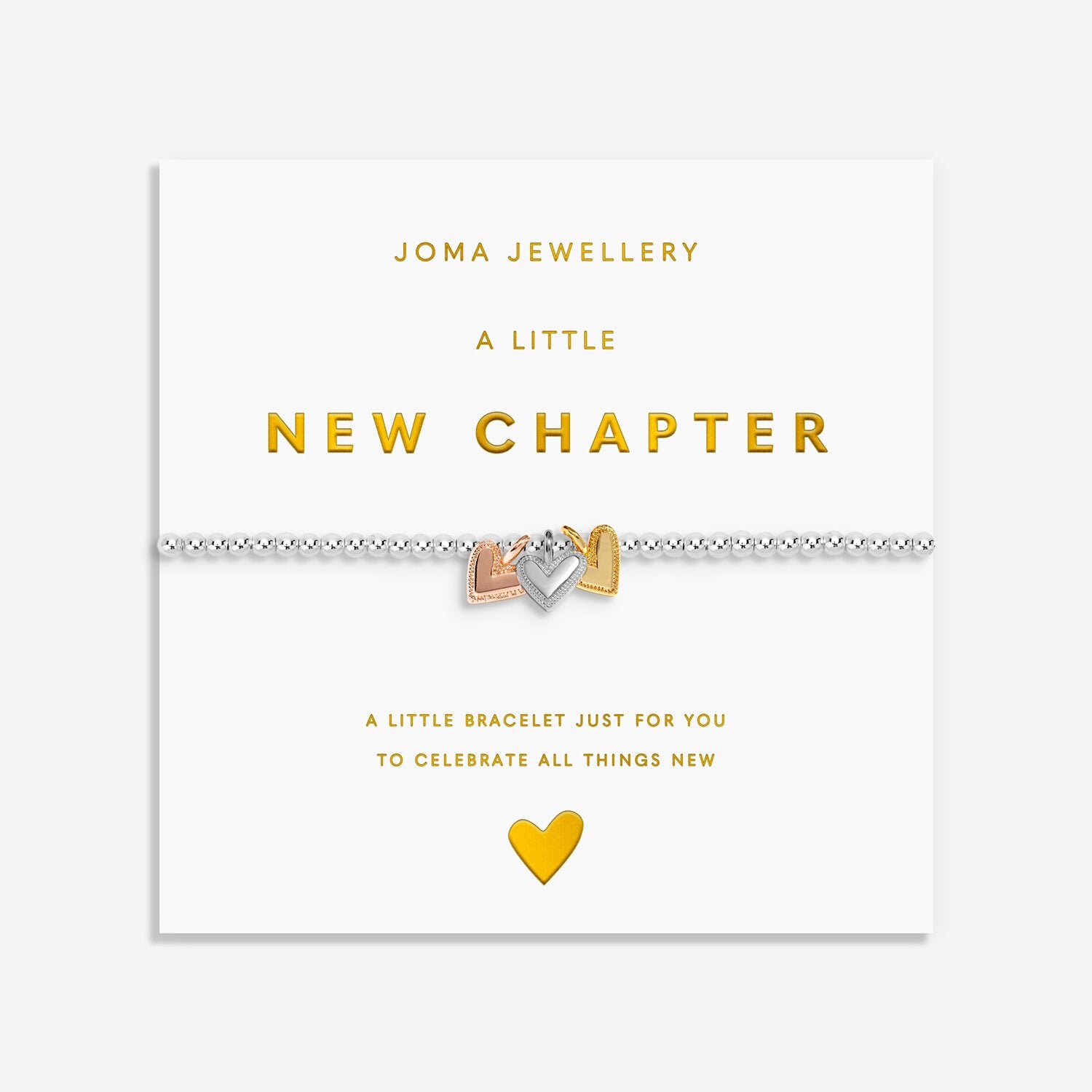 Joma Jewellery A Little Charmed Moments New Chapter Silver, Gold & Rose Gold Plated Bracelet