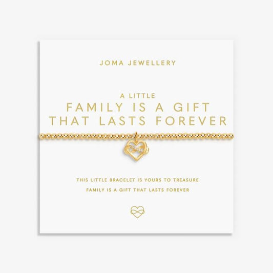 Joma Jewellery A Little Family Is A Gift That Lasts Forever Gold Plated Bracelet