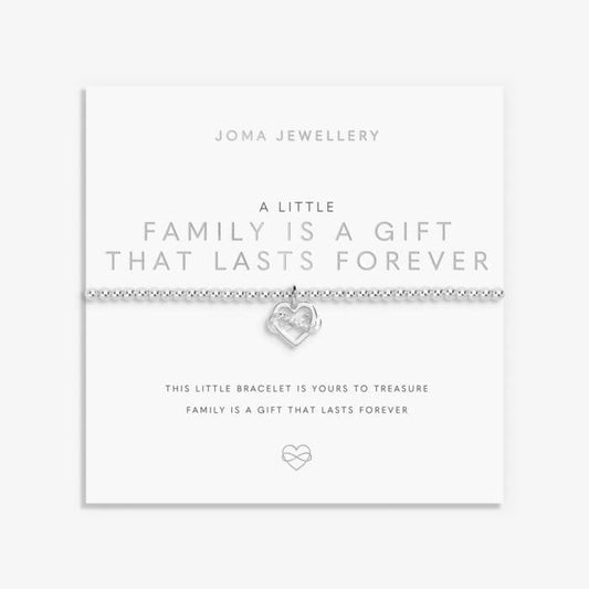 Joma Jewellery A Little Family Is A Gift That Lasts Forever Silver Plated Bracelet