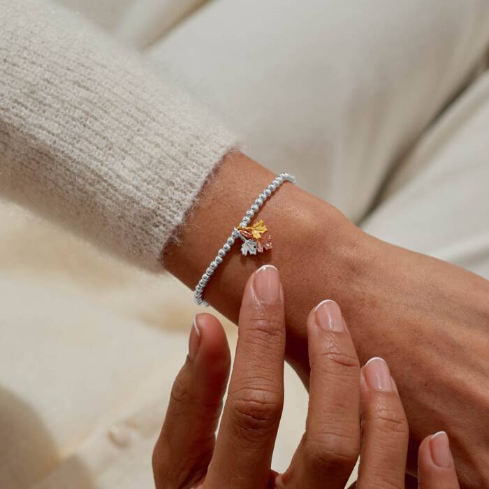 Joma Jewellery A Little Hello Autumn Silver, Gold & Rose Gold Plated Bracelet