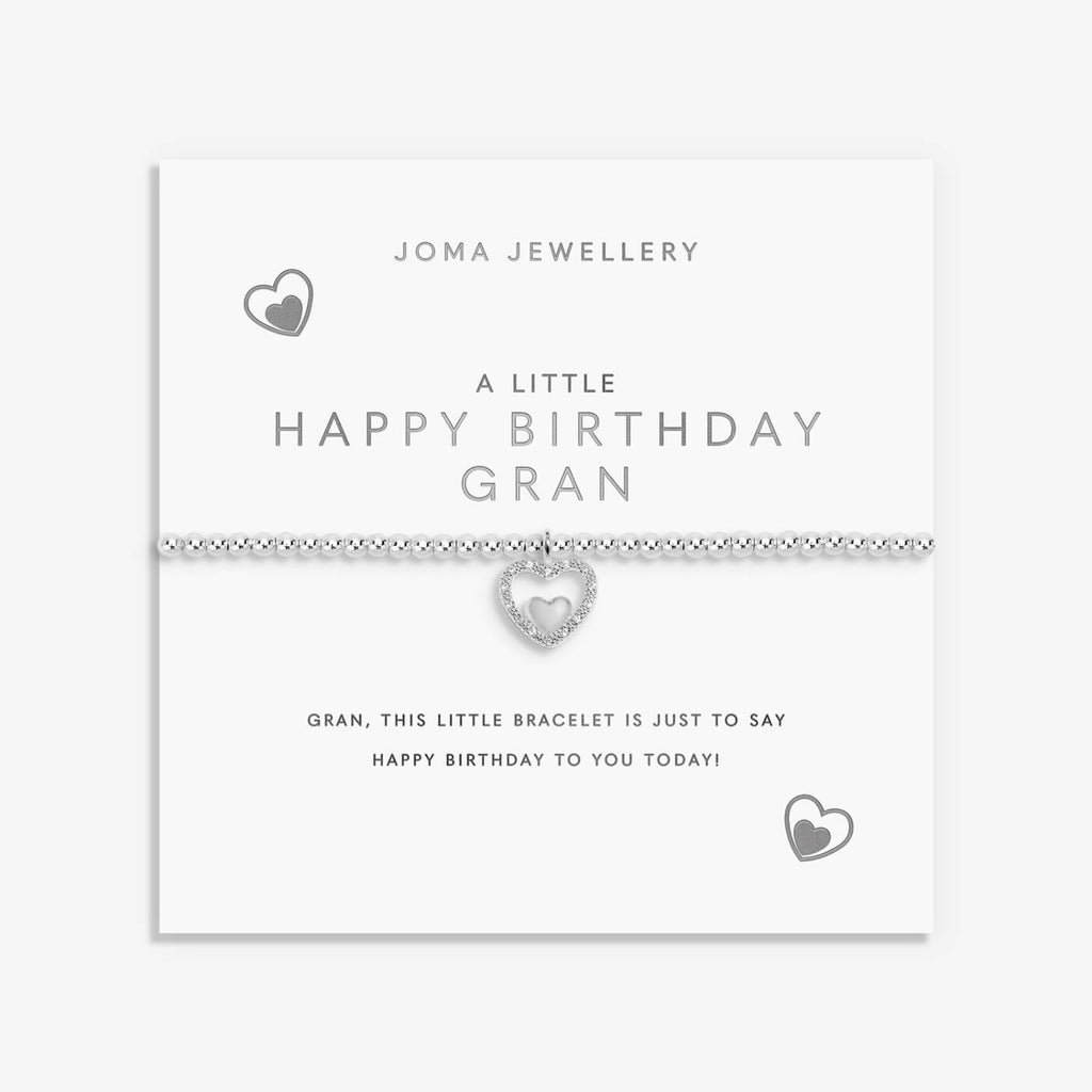 Joma Jewellery A Little Happy Birthday Gran Silver Plated Bracelet