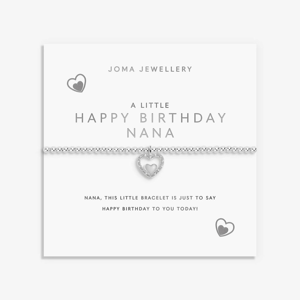 Joma Jewellery A Little Happy Birthday Nana Silver Plated Bracelet