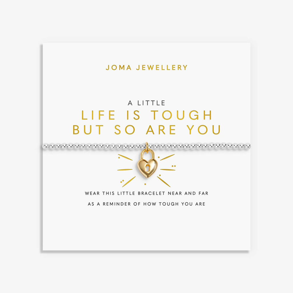 Joma Jewellery A Little Life Is Tough But So Are You Silver & Gold Plated Bracelet