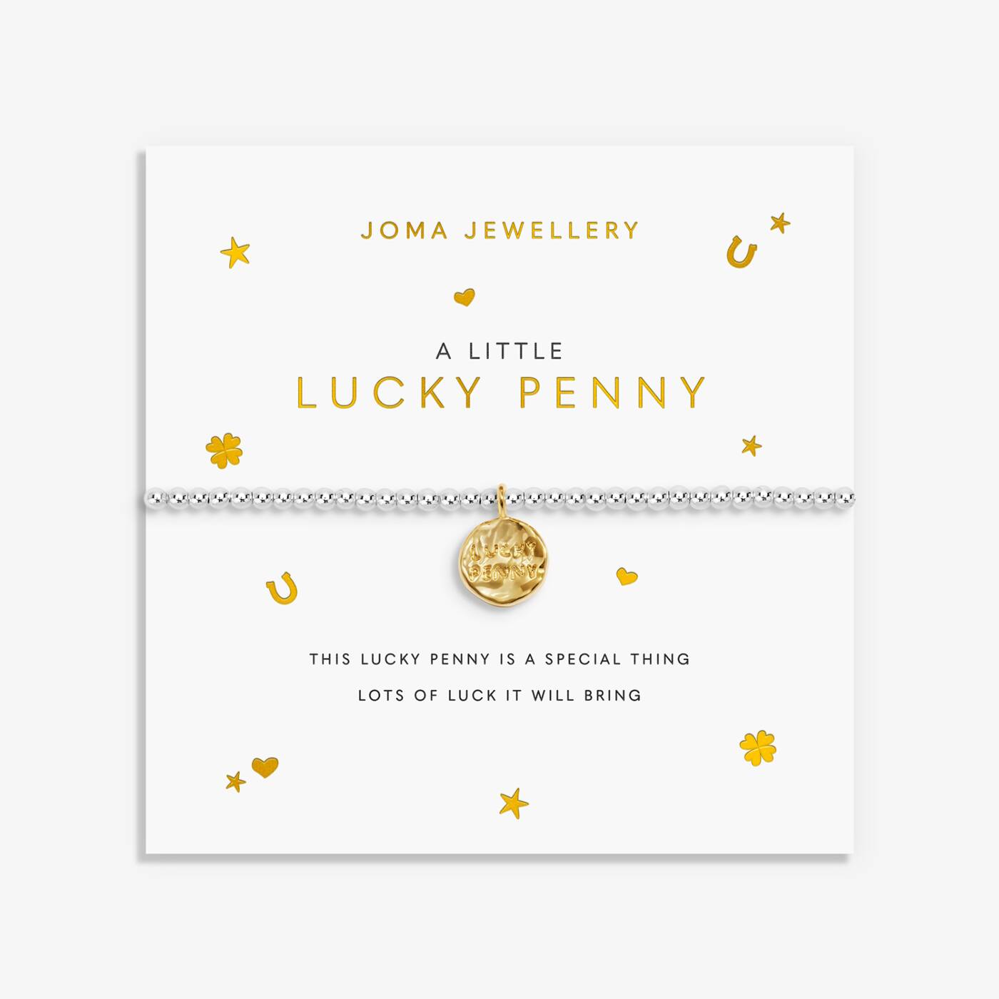 Joma Jewellery A Little Lucky Penny Silver & Gold Plated Bracelet