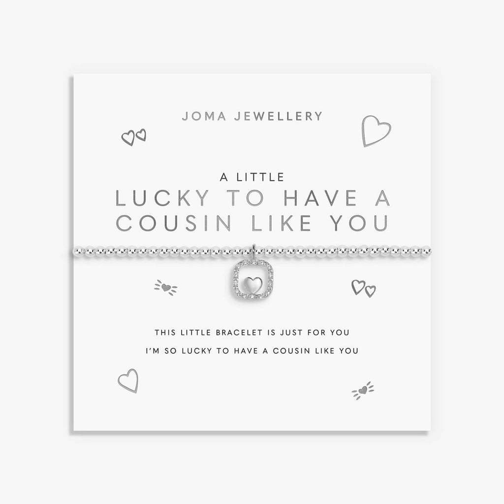 Joma Jewellery A Little Lucky To Have A Cousin Like You Silver Plated Bracelet