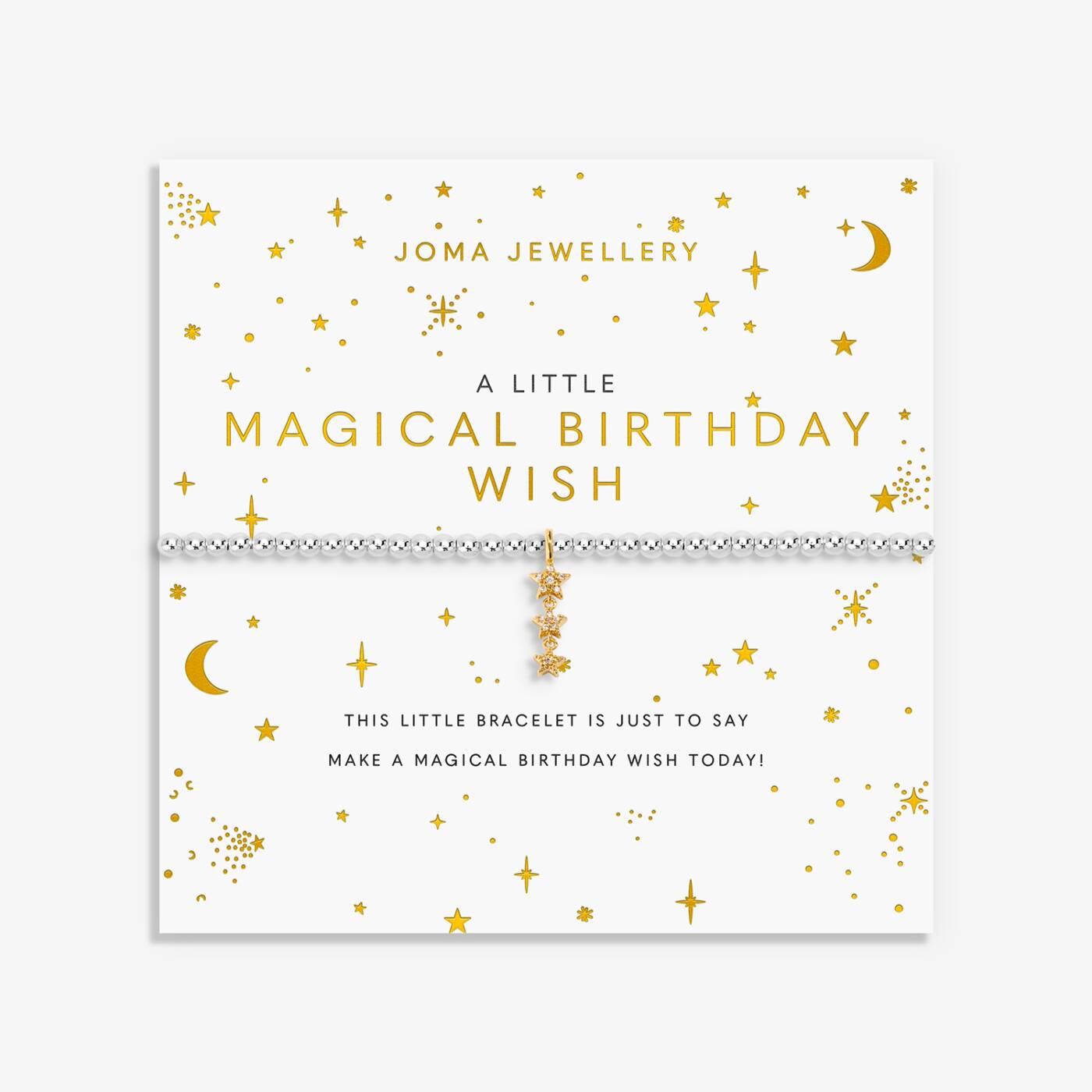 Joma Jewellery A Little Magical Birthday Wish Silver & Gold Plated Bracelet