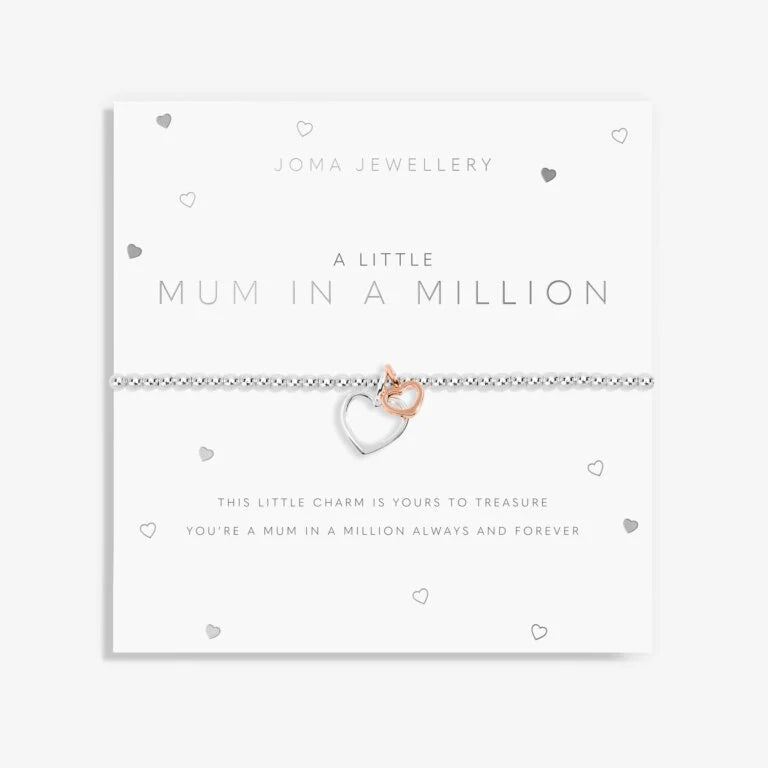 Joma Jewellery A Little Mum In A Million Silver and Rose Gold Bracelet