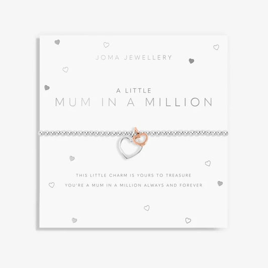 Joma Jewellery A Little Mum In A Million Silver and Rose Gold Bracelet