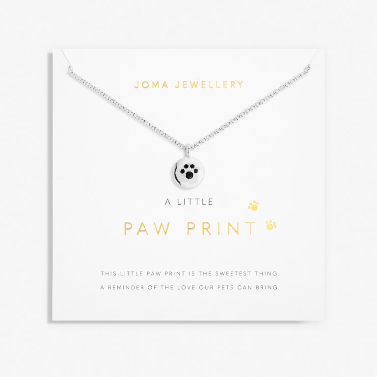 Joma Jewellery A Little Paw Print Silver Necklace