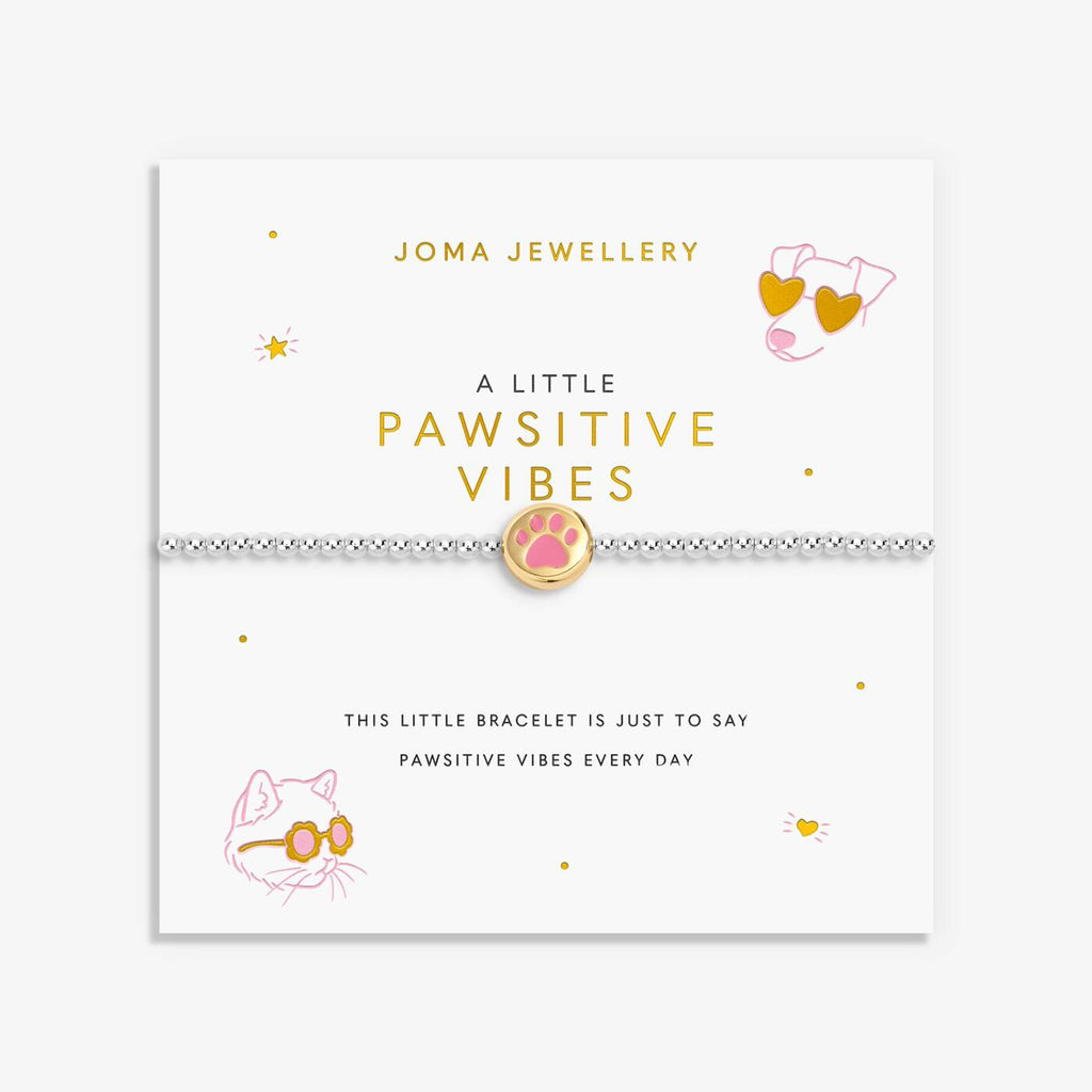 Joma Jewellery A Little Pawsitive Vibes Silver & Gold Plated Bracelet