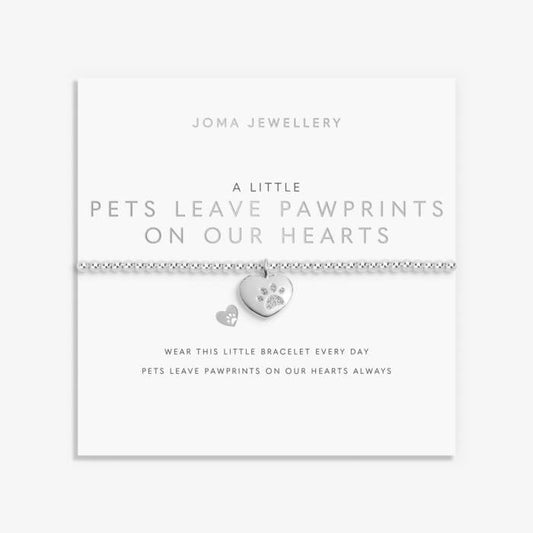 Joma Jewellery A Little Pets Leave Pawprints On Our Hearts Silver Plated Bracelet
