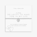 Joma Jewellery A Little So Lucky To Have You In My Life Silver Plated Bracelet