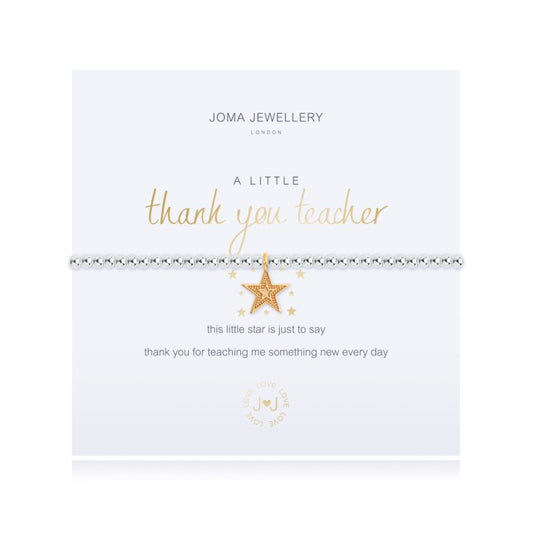 Joma Jewellery A Little Thank You Teacher Bracelet Gold Star
