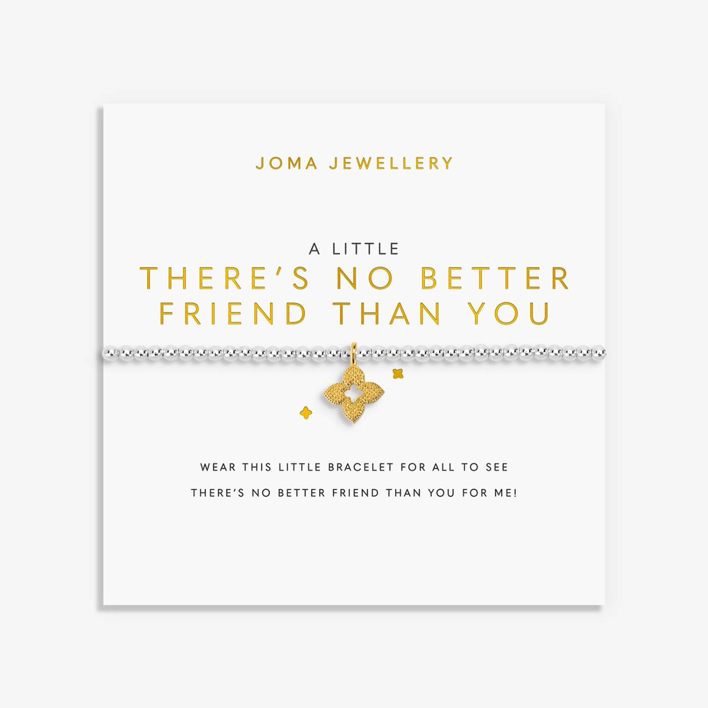 Joma Jewellery A Little There's No Better Friend Than You Silver & Gold Plated Bracelet
