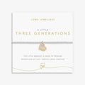 Joma Jewellery A Little Three Generations Silver, Gold & Rose Gold Plated Bracelet