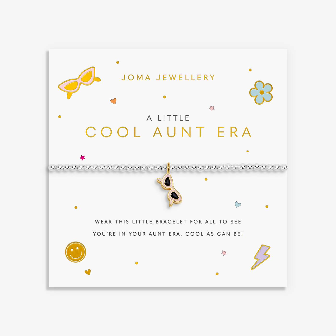 Joma Jewellery A Little Vibes Cool Aunt Era Silver & Gold Plated Bracelet