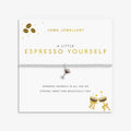 Joma Jewellery A Little Vibes Espresso Yourself Silver Plated Bracelet