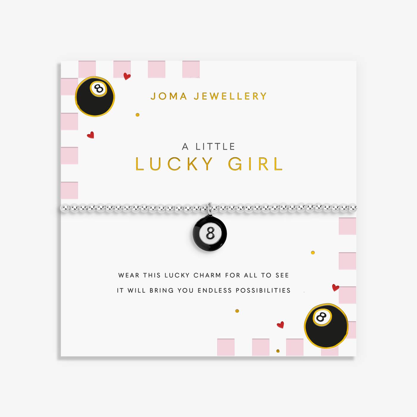 Joma Jewellery A Little Vibes Lucky Girl Silver Plated Bracelet