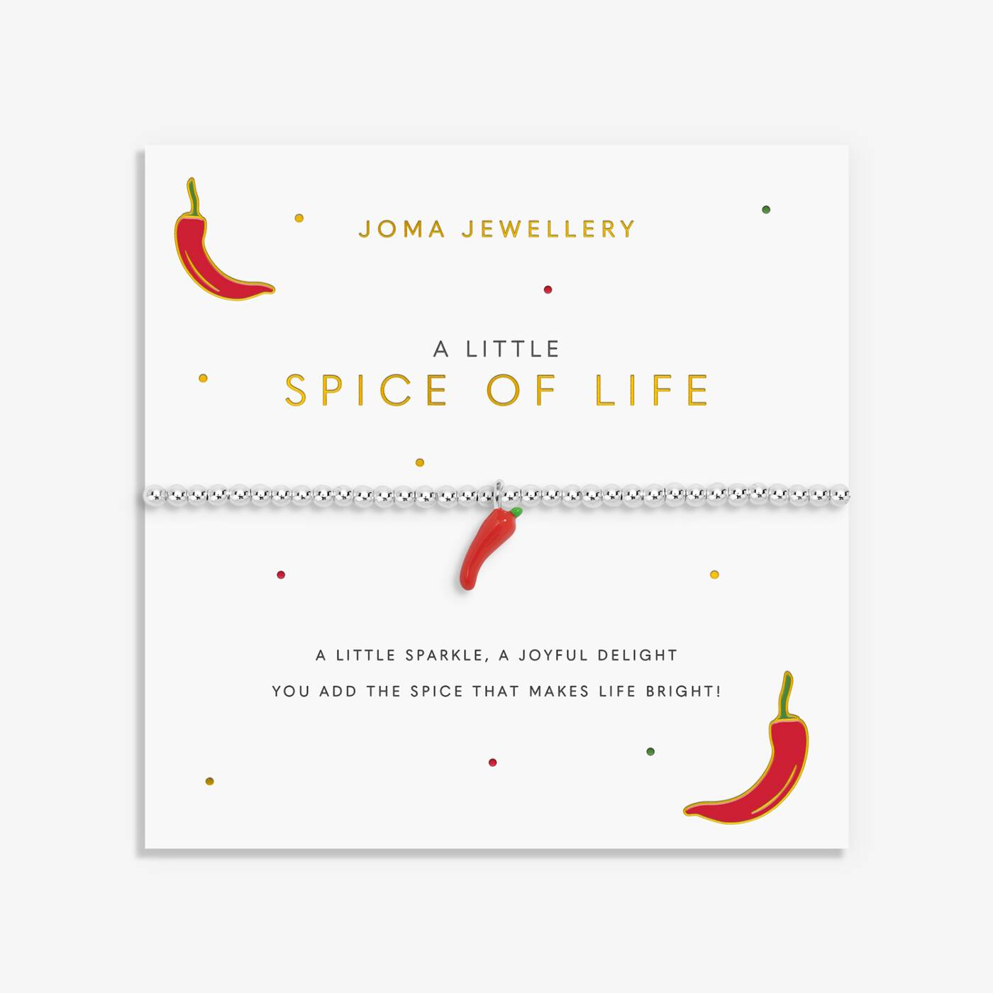 Joma Jewellery A Little Vibes Spice Of Life Silver Plated Bracelet
