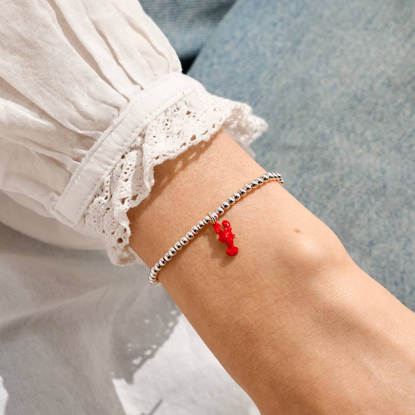 Joma Jewellery A Little Vibes You're My Lobster Silver Plated Bracelet