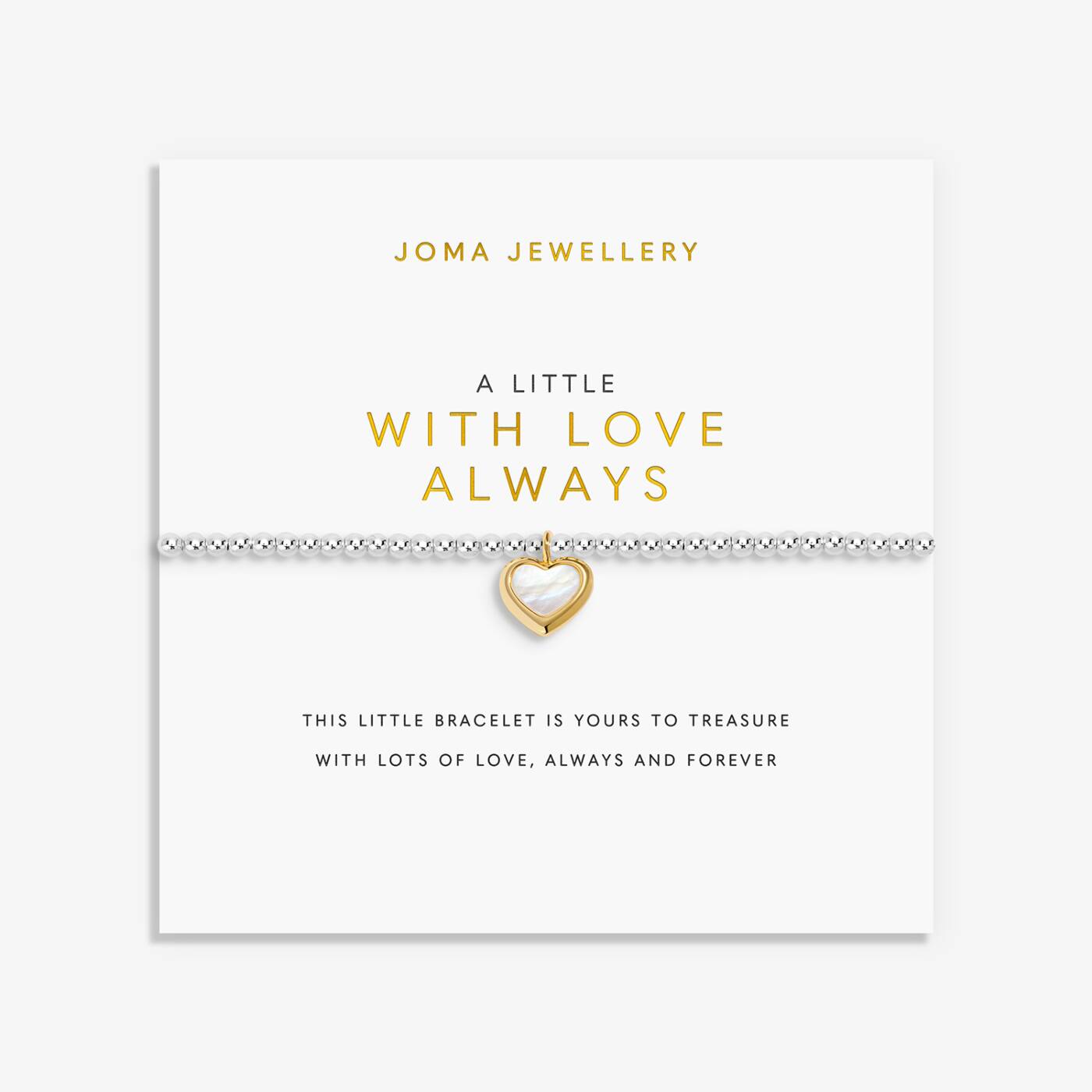Joma Jewellery A Little With Love Always Silver & Gold Plated Bracelet