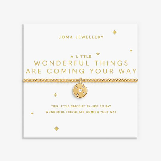 Joma Jewellery A Little Wonderful Things Are Coming Your Way Gold Plated Bracelet