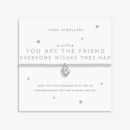Joma Jewellery A Little You'Re The Friend Everyone Wishes They Had Silver Plated Bracelet
