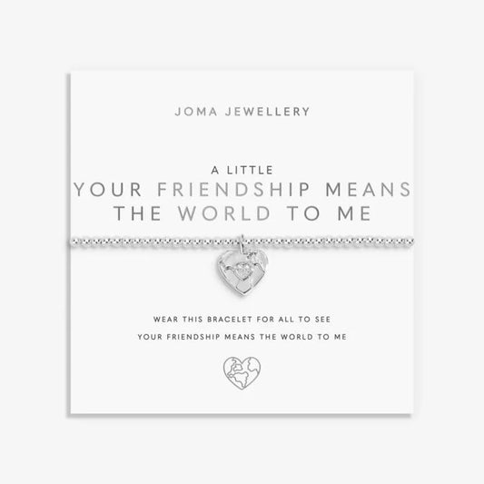 Joma Jewellery A Little Your Friendship Means the World To Me Silver Plated Bracelet