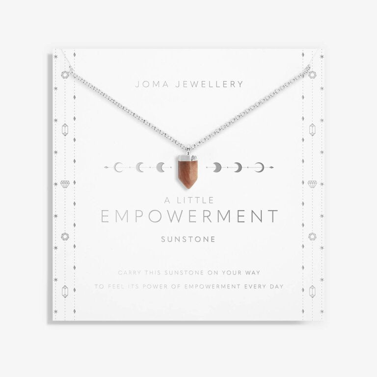 Joma Jewellery Affirmation Crystal A Little Empowerment Sunstone Silver Necklace