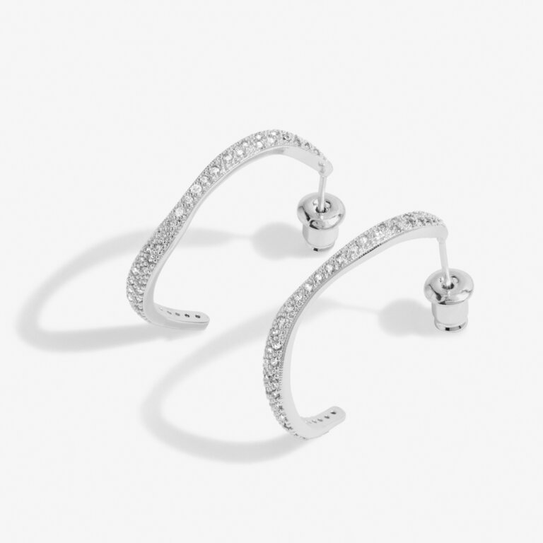 Joma Jewellery Afterglow Silver Hoop Earrings