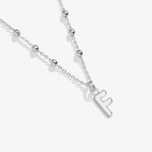 Joma Jewellery Alphabet Necklace A Little F Silver Plated Necklace
