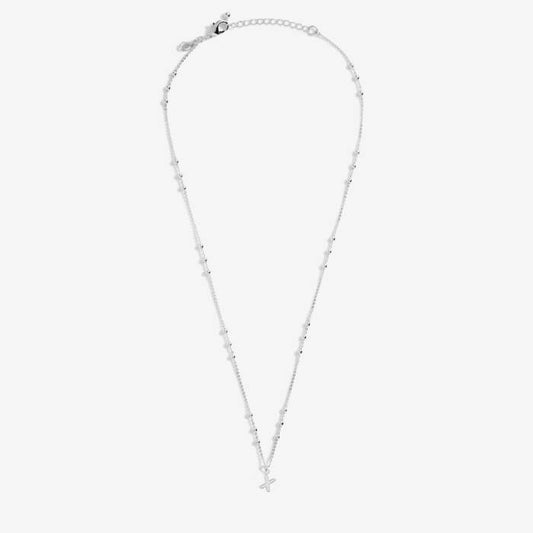 Joma Jewellery Alphabet Necklace A Little X Silver Plated Necklace