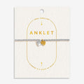Joma Jewellery Anklet Double Heart Silver & Gold Plated Anklet