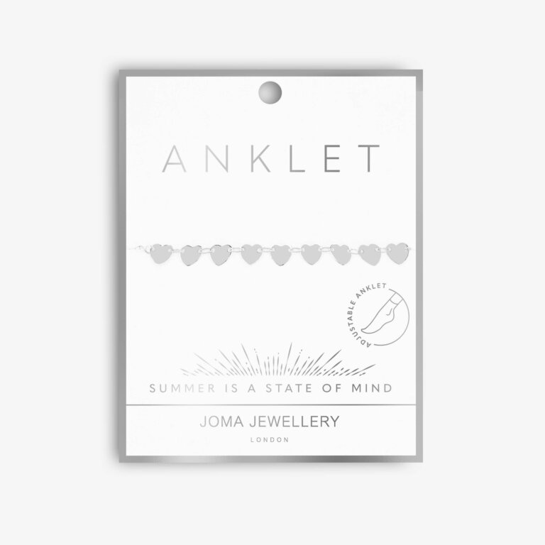 Joma Jewellery Anklet Heart Chain Silver