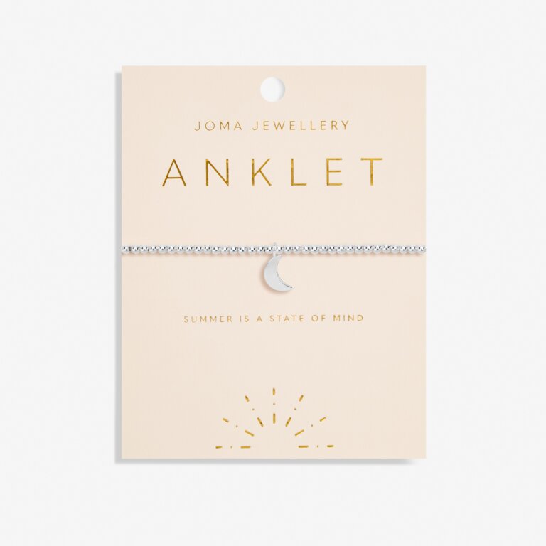 Joma Jewellery Anklet Silver Moon Silver