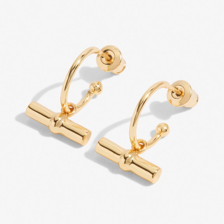 Joma Jewellery Aura Gold Bar Gold Hoop Earrings