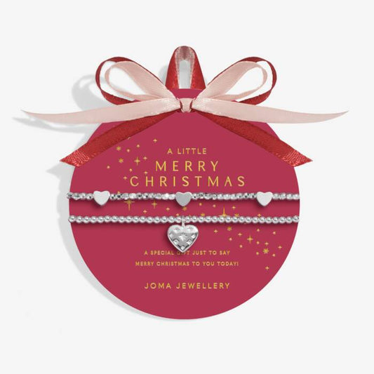 Joma Jewellery Aw25 Gwp A Little Merry Christmas Silver Plated Set Of 2 Bracelets